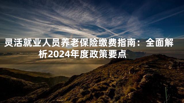 灵活就业人员养老保险缴费指南：全面解析2024年度政策要点
