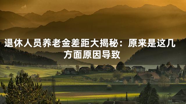 退休人员养老金差距大揭秘：原来是这几方面原因导致