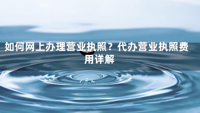 如何网上办理营业执照？代办营业执照费用详解