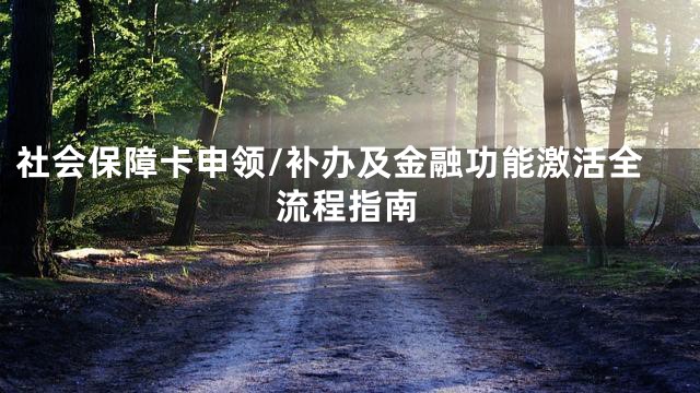 社会保障卡申领/补办及金融功能激活全流程指南
