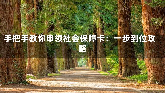 手把手教你申领社会保障卡：一步到位攻略