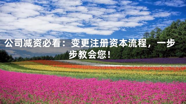 公司减资必看：变更注册资本流程，一步步教会您！