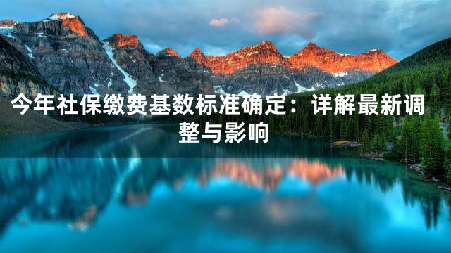 今年社保缴费基数标准确定：详解最新调整与影响