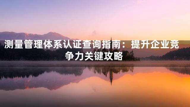 测量管理体系认证查询指南：提升企业竞争力关键攻略