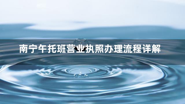 南宁午托班营业执照办理流程详解