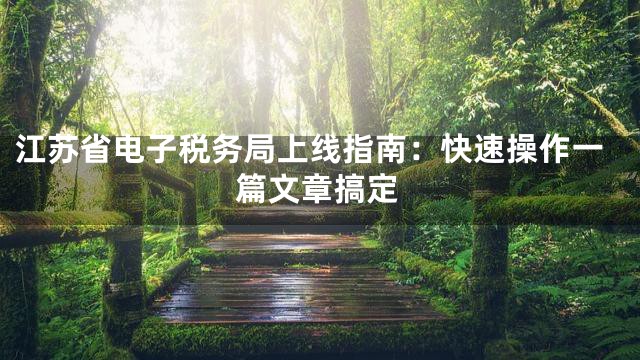 江苏省电子税务局上线指南：快速操作一篇文章搞定