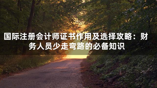 国际注册会计师证书作用及选择攻略：财务人员少走弯路的必备知识