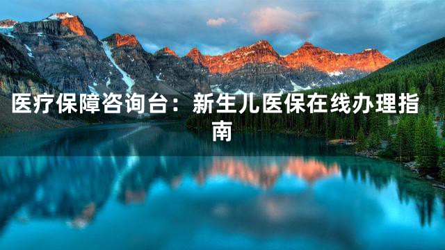 医疗保障咨询台：新生儿医保在线办理指南