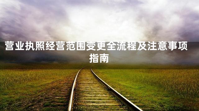 营业执照经营范围变更全流程及注意事项指南