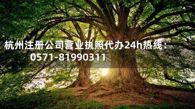 杭州注册公司营业执照代办24h热线：0571-81990311