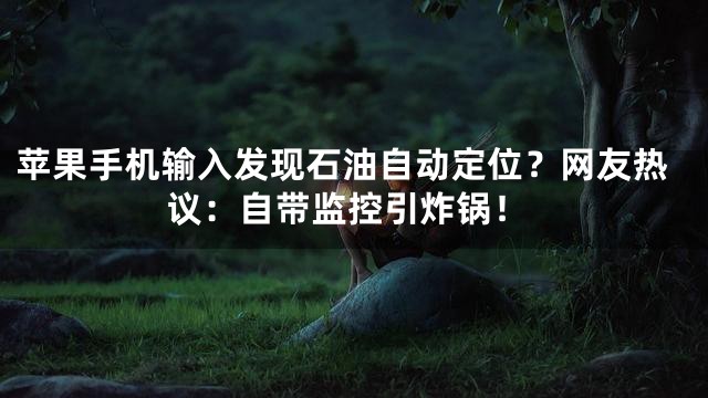 苹果手机输入发现石油自动定位？网友热议：自带监控引炸锅！
