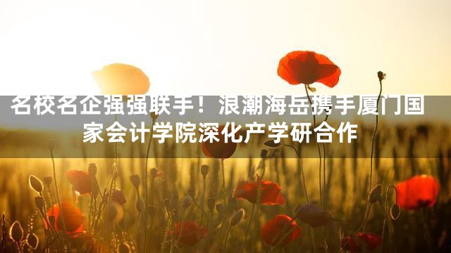 名校名企强强联手！浪潮海岳携手厦门国家会计学院深化产学研合作