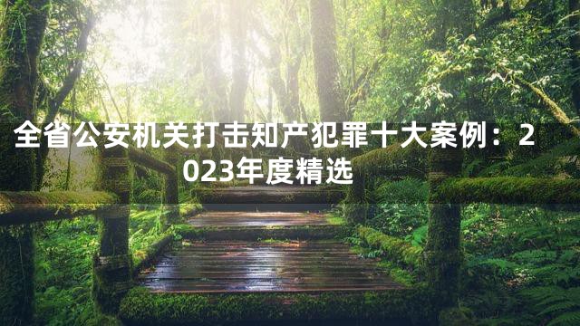 全省公安机关打击知产犯罪十大案例：2023年度精选