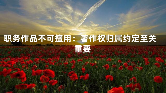职务作品不可擅用：著作权归属约定至关重要
