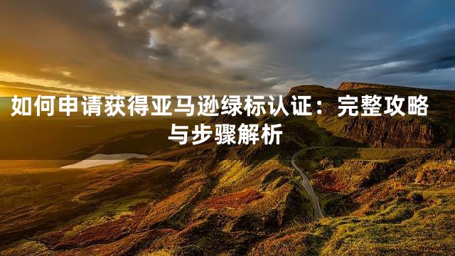 如何申请获得亚马逊绿标认证：完整攻略与步骤解析