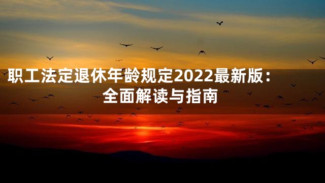 职工法定退休年龄规定2022最新版：全面解读与指南