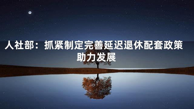 人社部：抓紧制定完善延迟退休配套政策助力发展