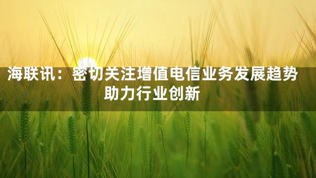 海联讯：密切关注增值电信业务发展趋势 助力行业创新