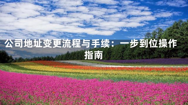 公司地址变更流程与手续：一步到位操作指南
