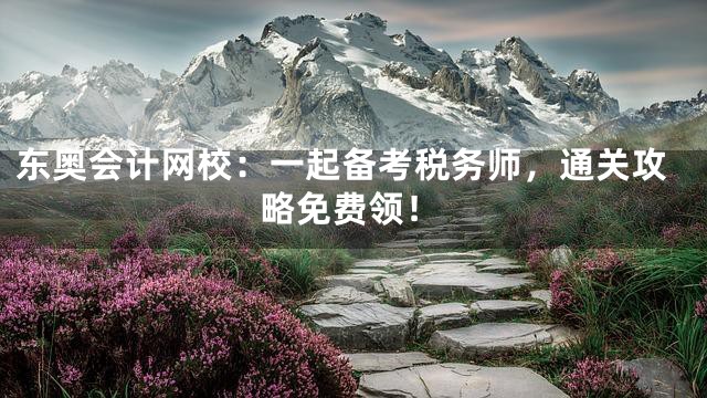 东奥会计网校：一起备考税务师，通关攻略免费领！