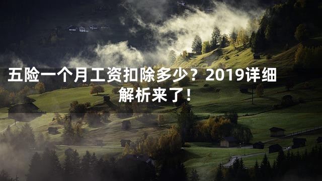 五险一个月工资扣除多少？2019详细解析来了！