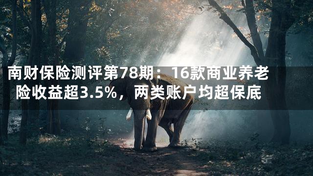 南财保险测评第78期：16款商业养老险收益超3.5%，两类账户均超保底
