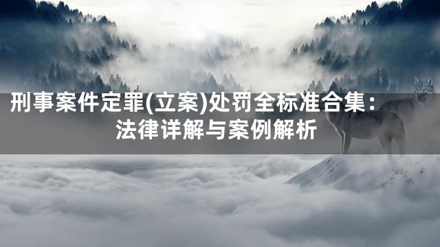 刑事案件定罪(立案)处罚全标准合集：法律详解与案例解析