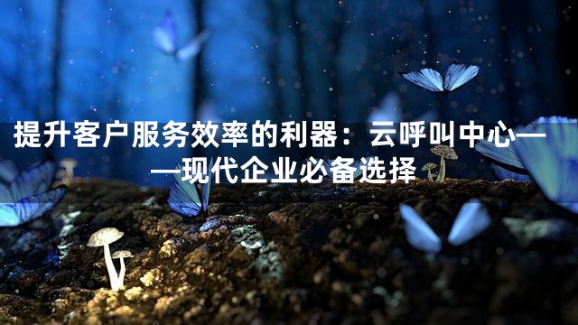 提升客户服务效率的利器：云呼叫中心——现代企业必备选择
