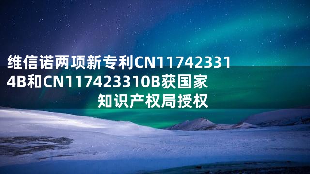 维信诺两项新专利CN117423314B和CN117423310B获国家知识产权局授权