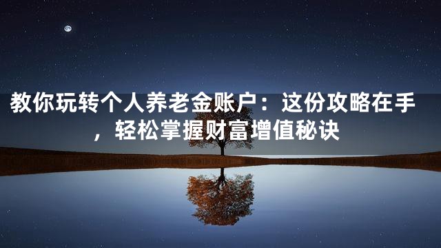 教你玩转个人养老金账户：这份攻略在手，轻松掌握财富增值秘诀