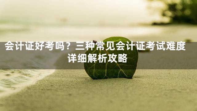 会计证好考吗？三种常见会计证考试难度详细解析攻略