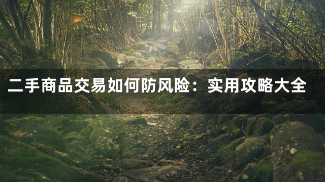 二手商品交易如何防风险：实用攻略大全