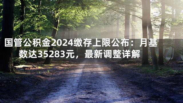国管公积金2024缴存上限公布：月基数达35283元，最新调整详解