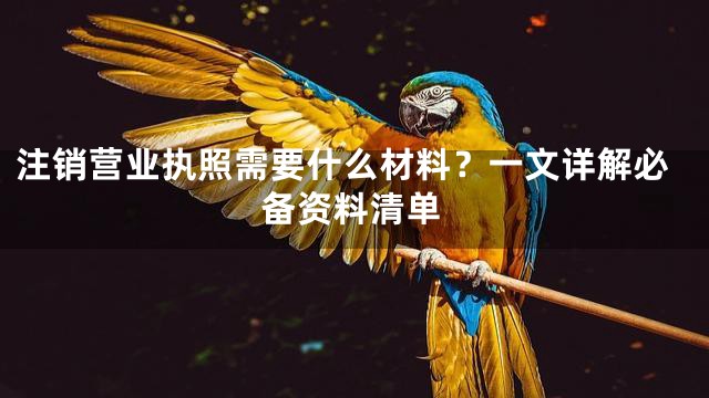 注销营业执照需要什么材料？一文详解必备资料清单