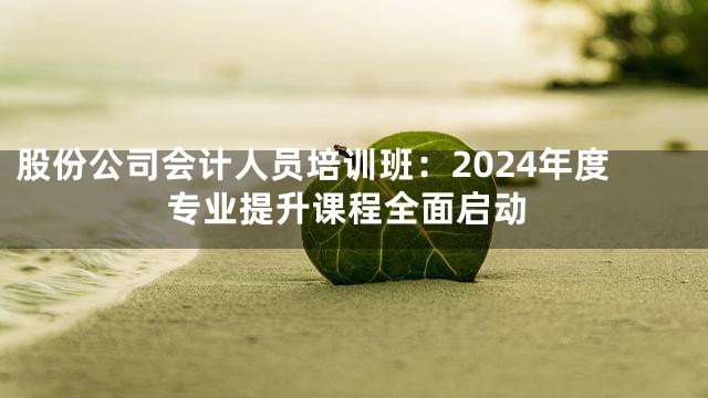 股份公司会计人员培训班：2024年度专业提升课程全面启动