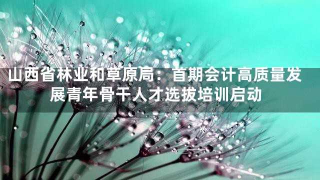 山西省林业和草原局：首期会计高质量发展青年骨干人才选拔培训启动