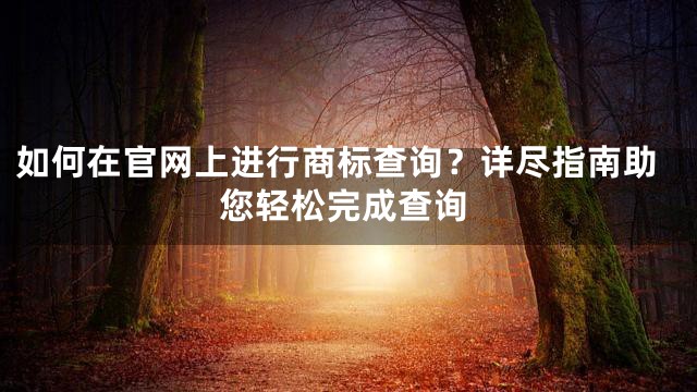 如何在官网上进行商标查询？详尽指南助您轻松完成查询