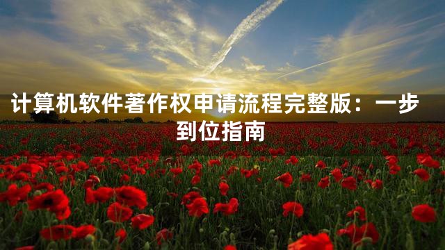 计算机软件著作权申请流程完整版：一步到位指南