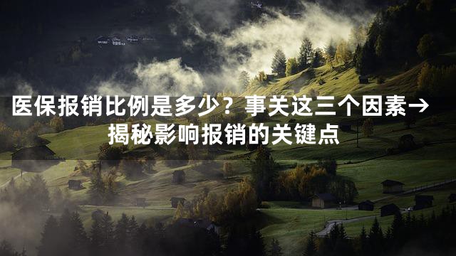 医保报销比例是多少？事关这三个因素→揭秘影响报销的关键点