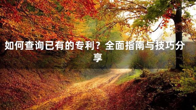 如何查询已有的专利？全面指南与技巧分享