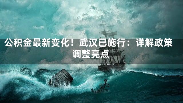 公积金最新变化！武汉已施行：详解政策调整亮点