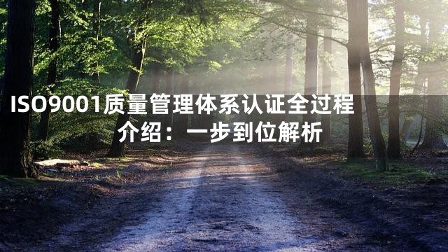 ISO9001质量管理体系认证全过程介绍：一步到位解析