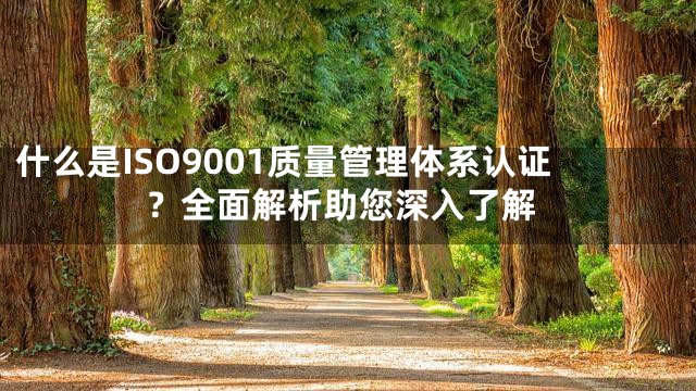 什么是ISO9001质量管理体系认证？全面解析助您深入了解