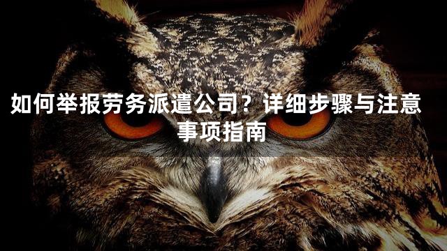 如何举报劳务派遣公司？详细步骤与注意事项指南