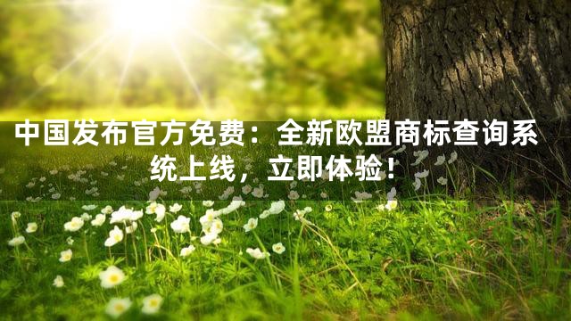 中国发布官方免费：全新欧盟商标查询系统上线，立即体验！