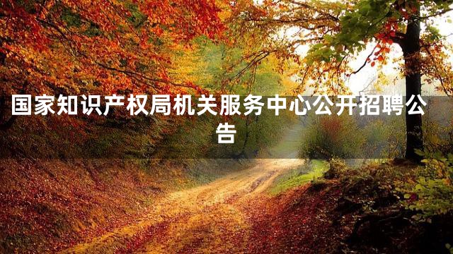 国家知识产权局机关服务中心公开招聘公告