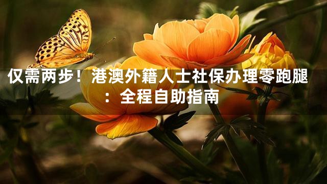 仅需两步！港澳外籍人士社保办理零跑腿：全程自助指南
