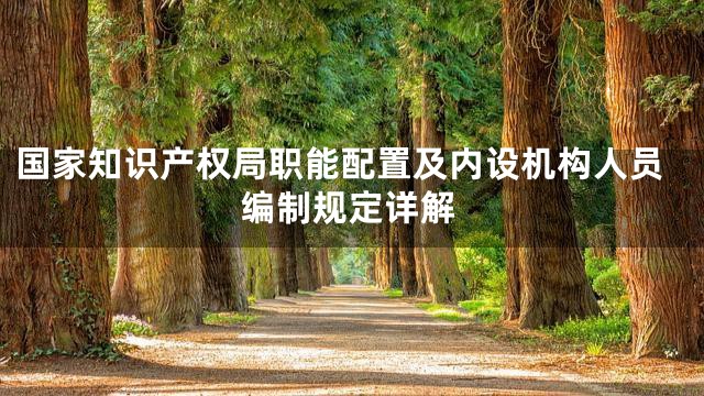 国家知识产权局职能配置及内设机构人员编制规定详解
