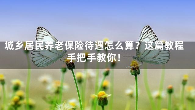 城乡居民养老保险待遇怎么算？这篇教程手把手教你！