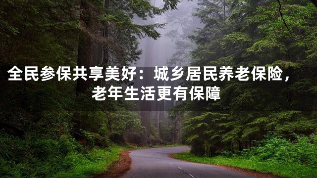 全民参保共享美好：城乡居民养老保险，老年生活更有保障